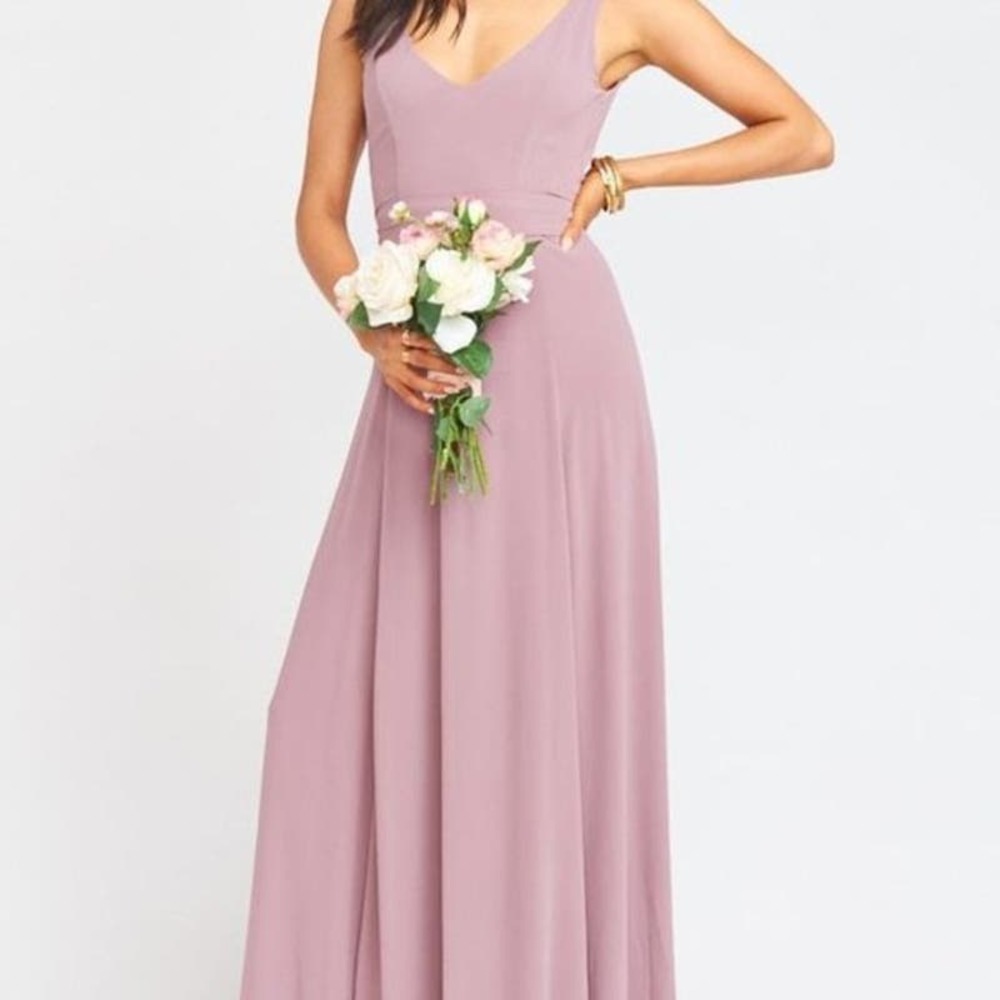 NWOT Show Me Your Mumu Jenn Maxi Dress Antique Rose Chiffon XL FLAWED